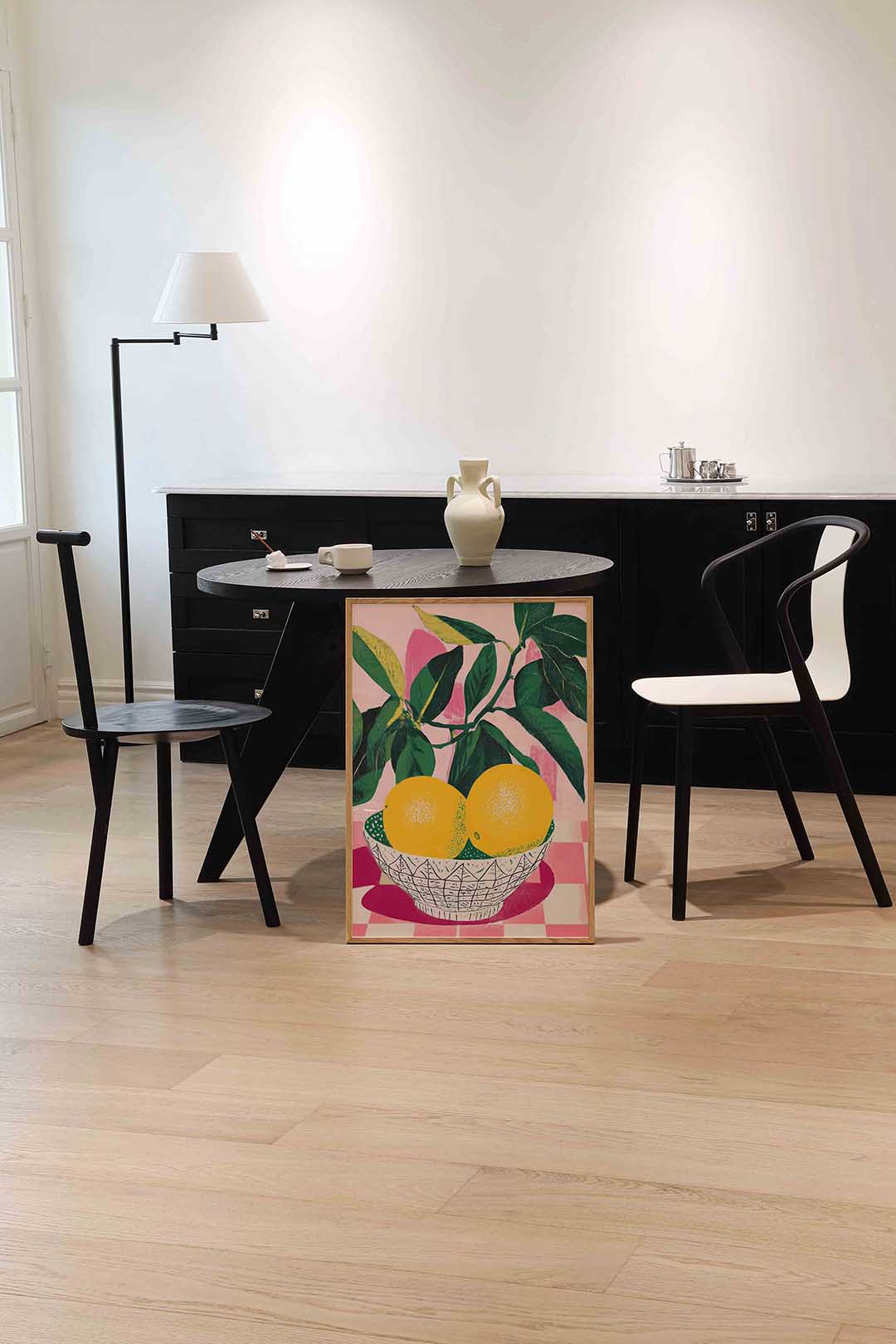 Citroenen in schaal – moderne wandkunst als portret poster