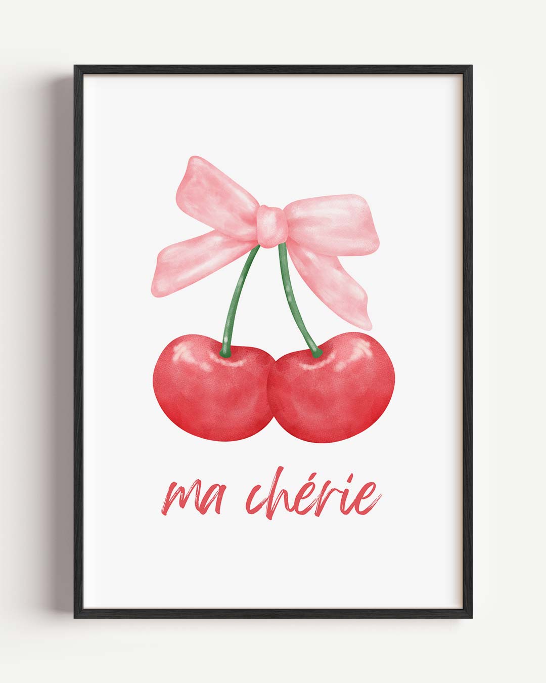 Ma Chérie Cherry – zomer portret poster als wanddecoratie
