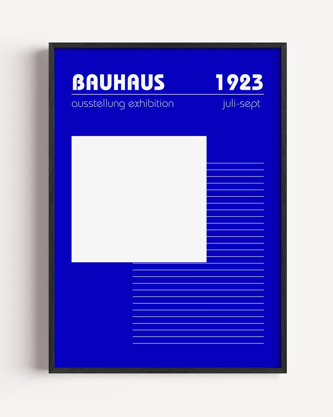 Lijnen en vlakkenspel – staande Bauhaus poster als wanddecoratie
