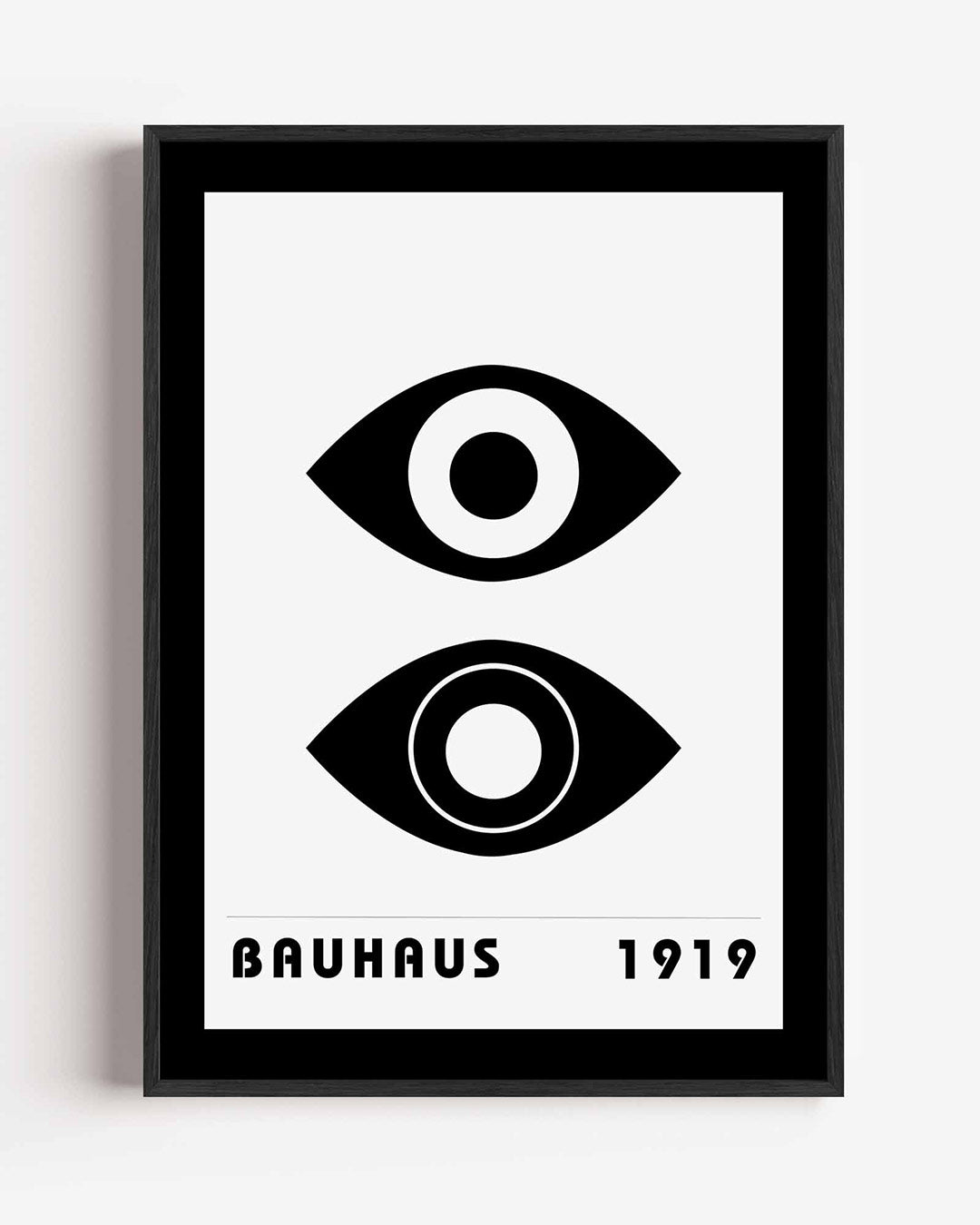 Oogvormen en lijnen – staande Bauhaus poster als wanddecoratie