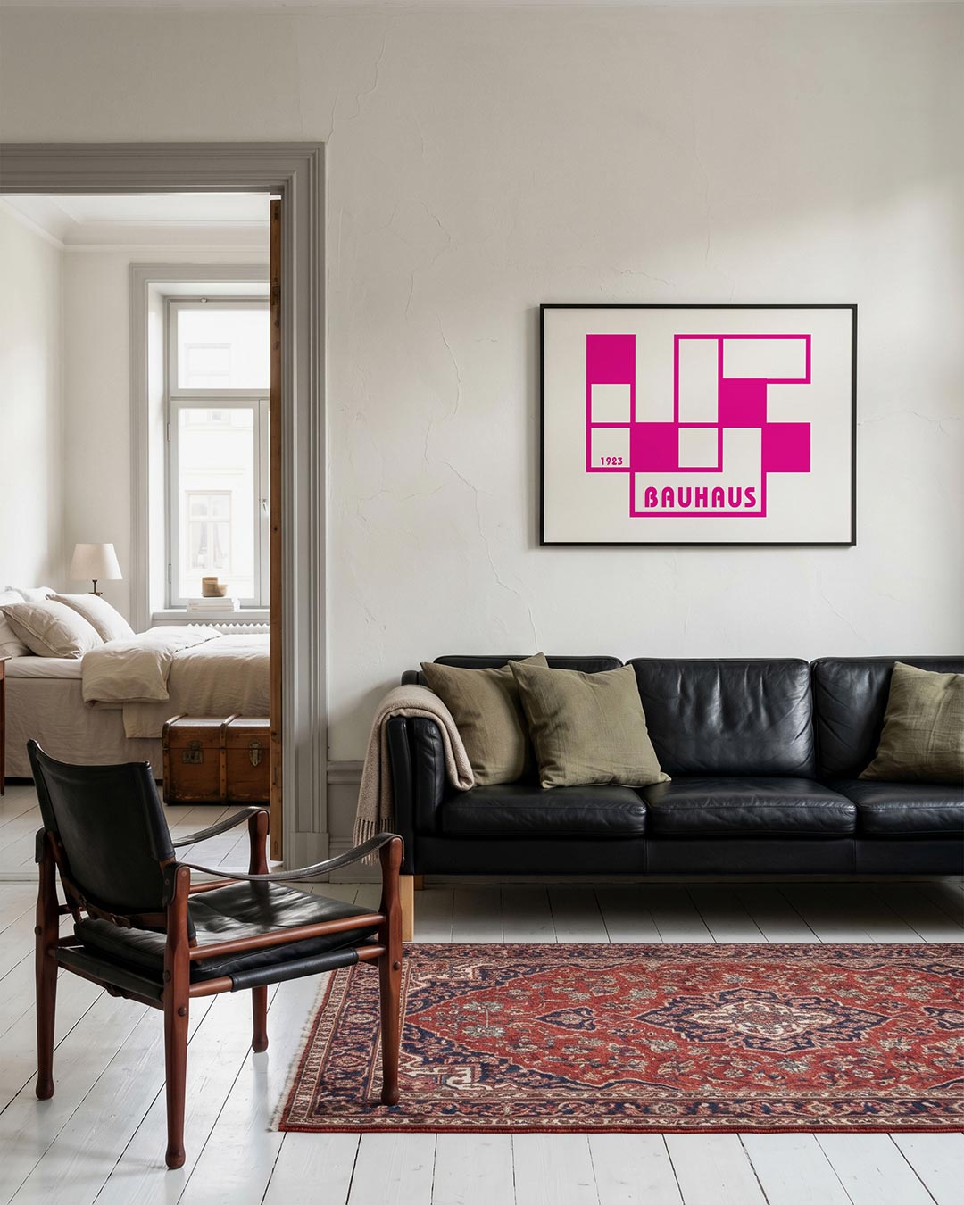Vormen en vlakken – geometrische Bauhaus poster in liggend formaat