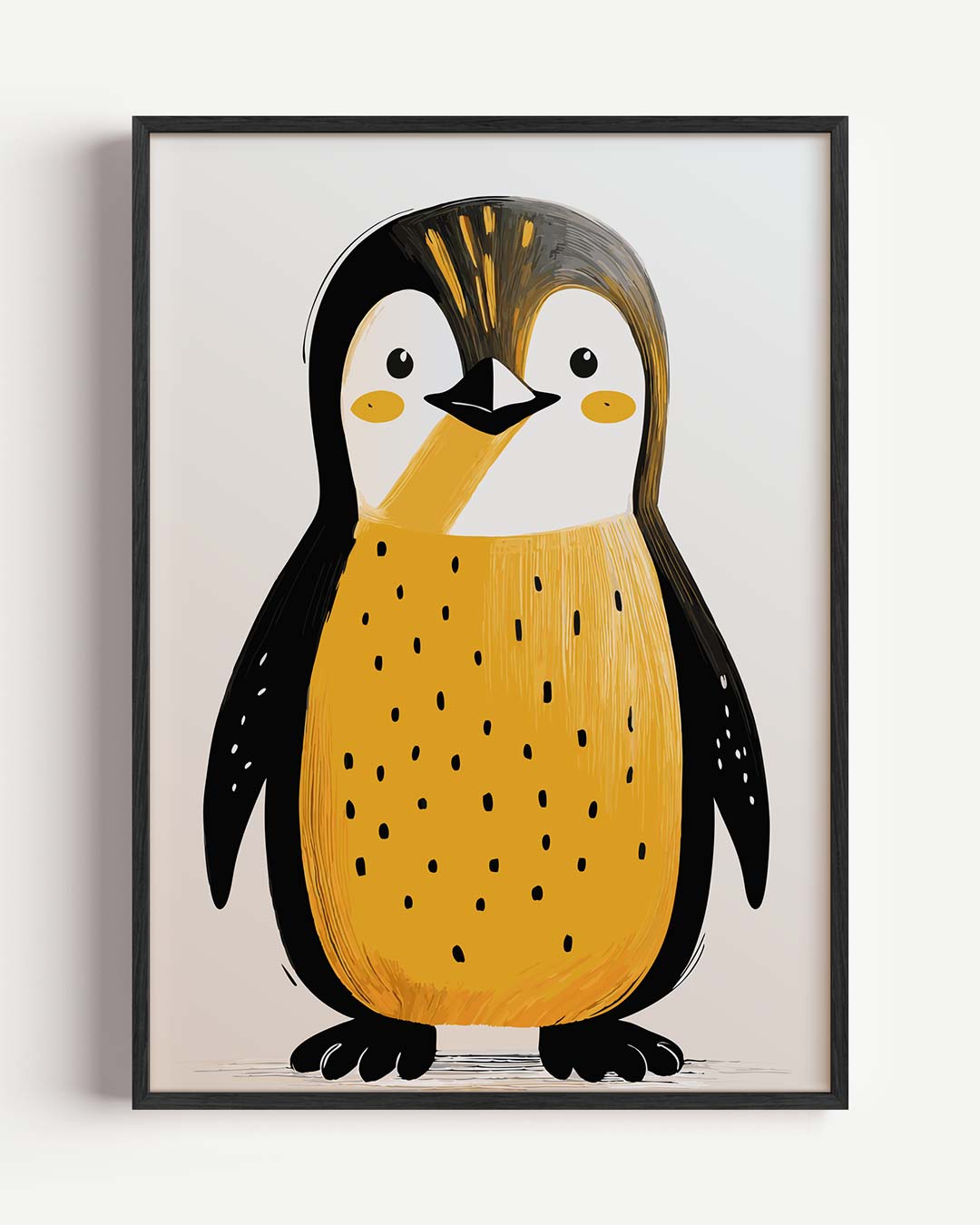 Schattige Pinguïn Illustratie – kids portret poster als wanddecoratie