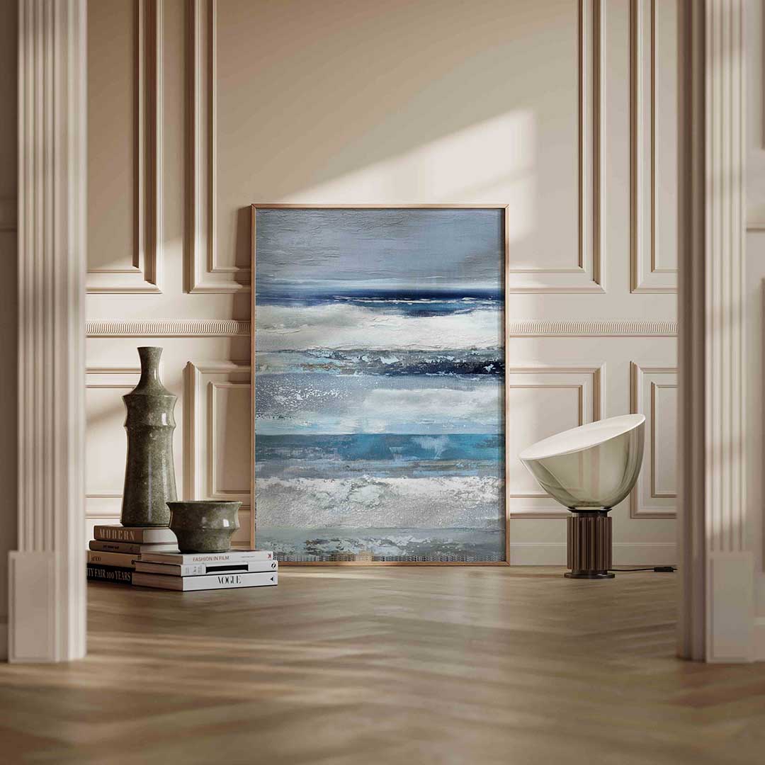 Horizontale lagen – staande abstracte wanddecoratie van WallArtistic