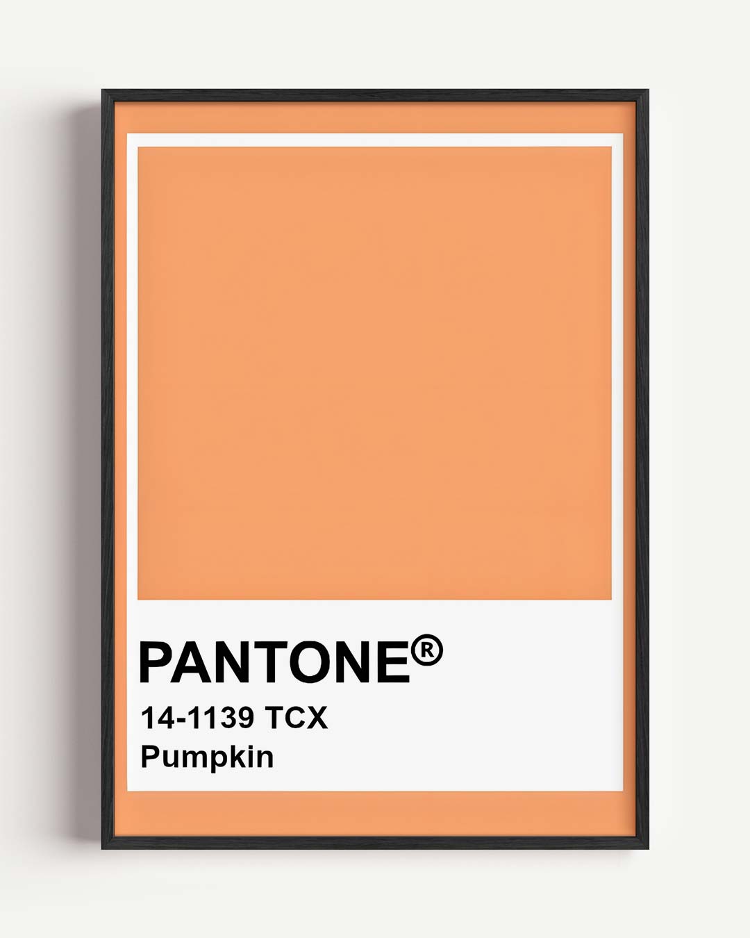 Pantone Stijlvolle Pumpkin – Popart en Streetart portret poster als wanddecoratie