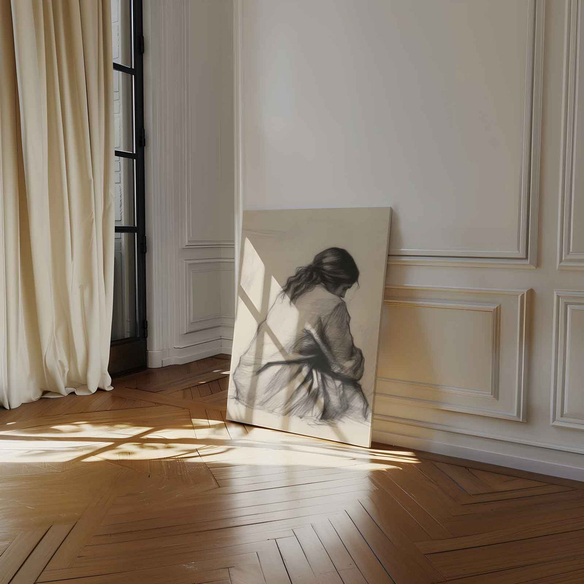 Zachte Stilte – plexiglas wanddecoratie in portret formaat