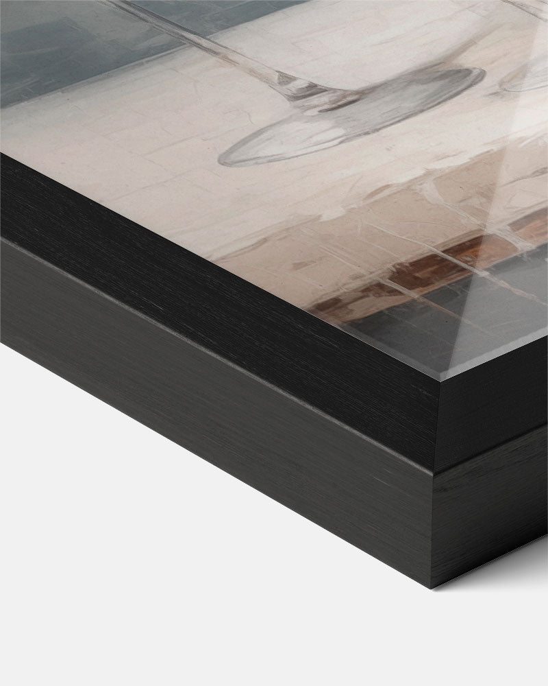 Luxe Champagne Stilleven – staande muurposter voor kerst
