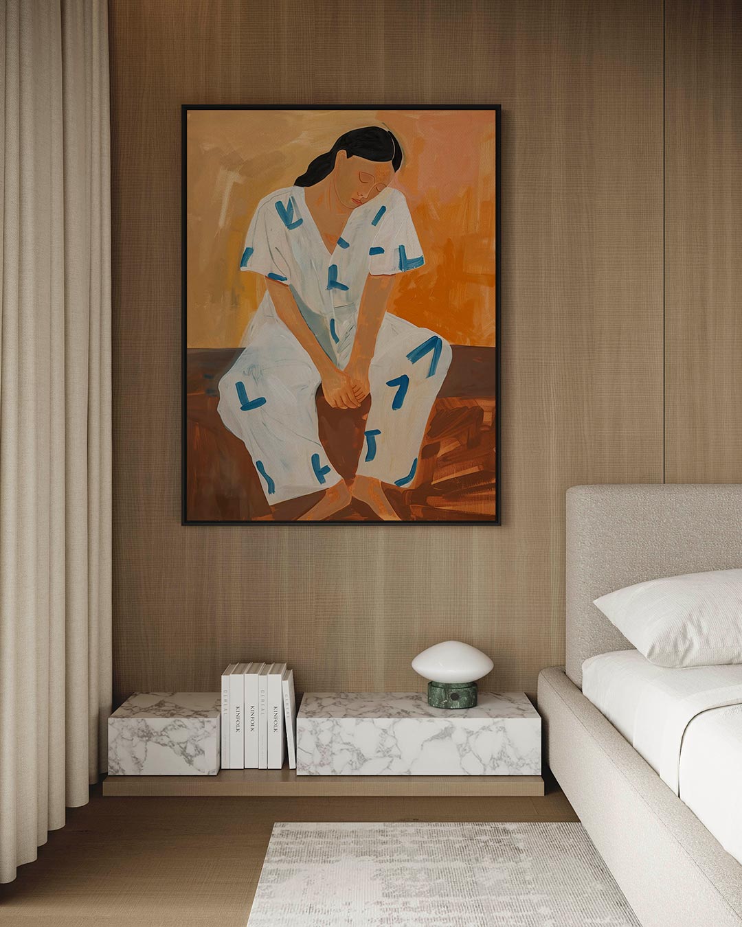 Vrouw in rust – staand wanddecoratie kunstwerk