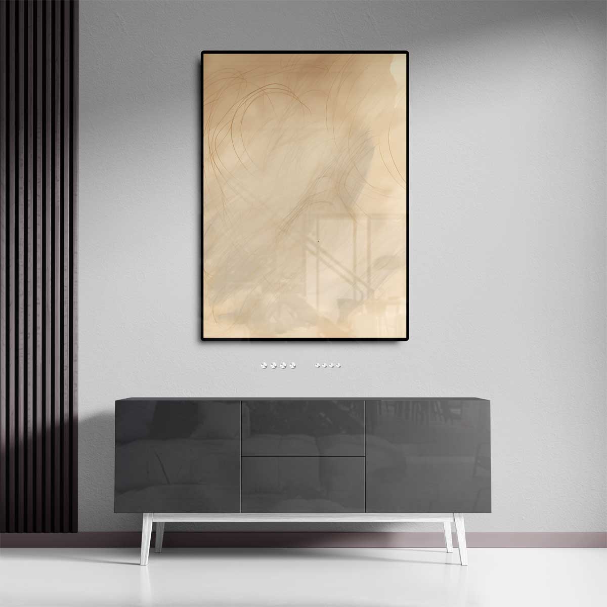 Whispering Dreams in Sepia – staande wandkunst voor woonkamer of interieur