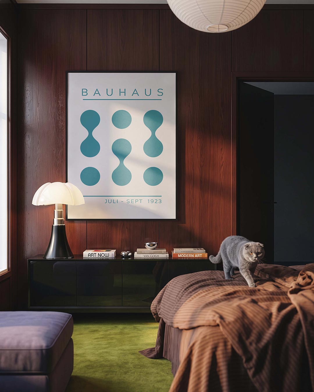 Vorm en balans – geometrische Bauhaus poster in staand formaat