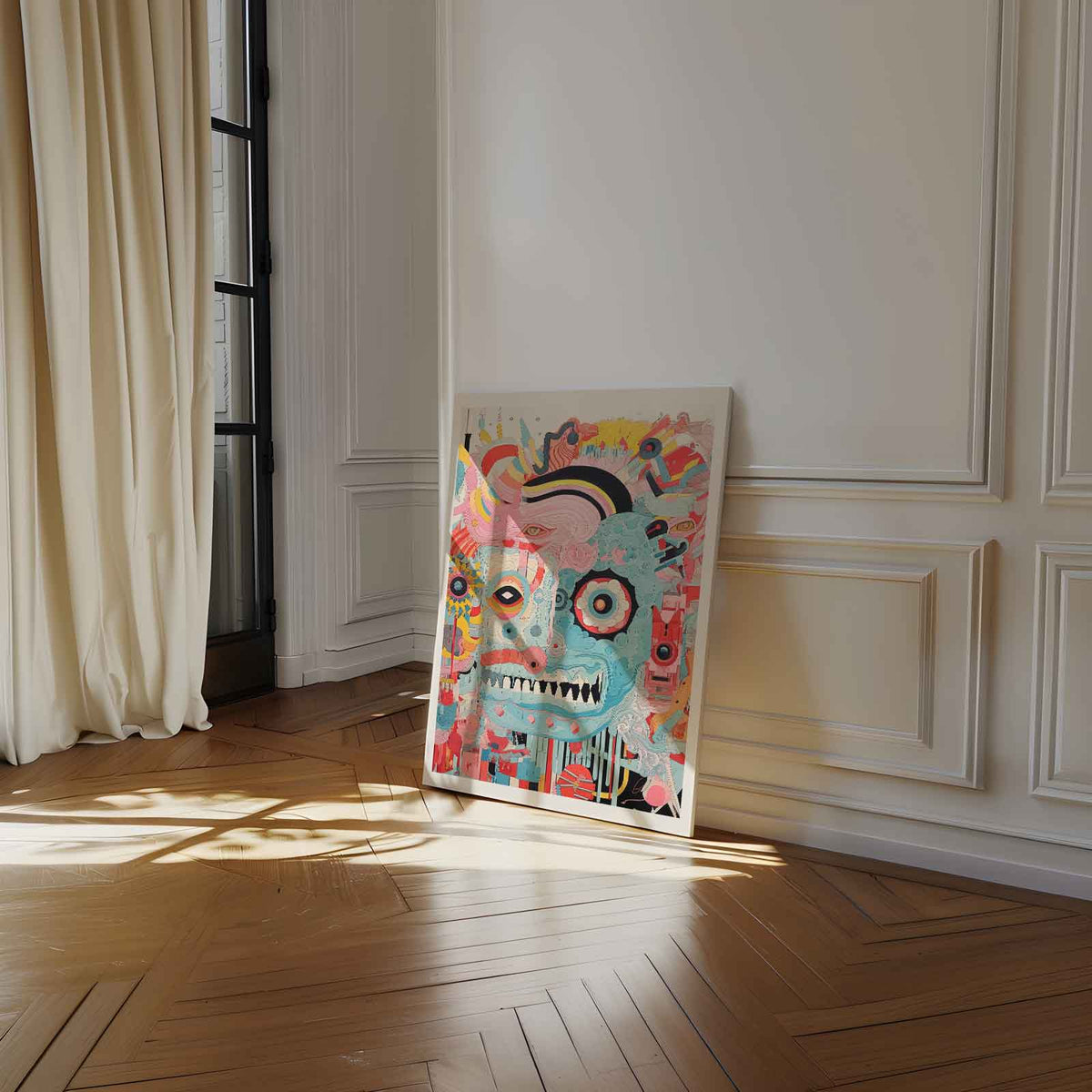 Kleurrijke Chaos – dibond kunstwerk als wanddecoratie