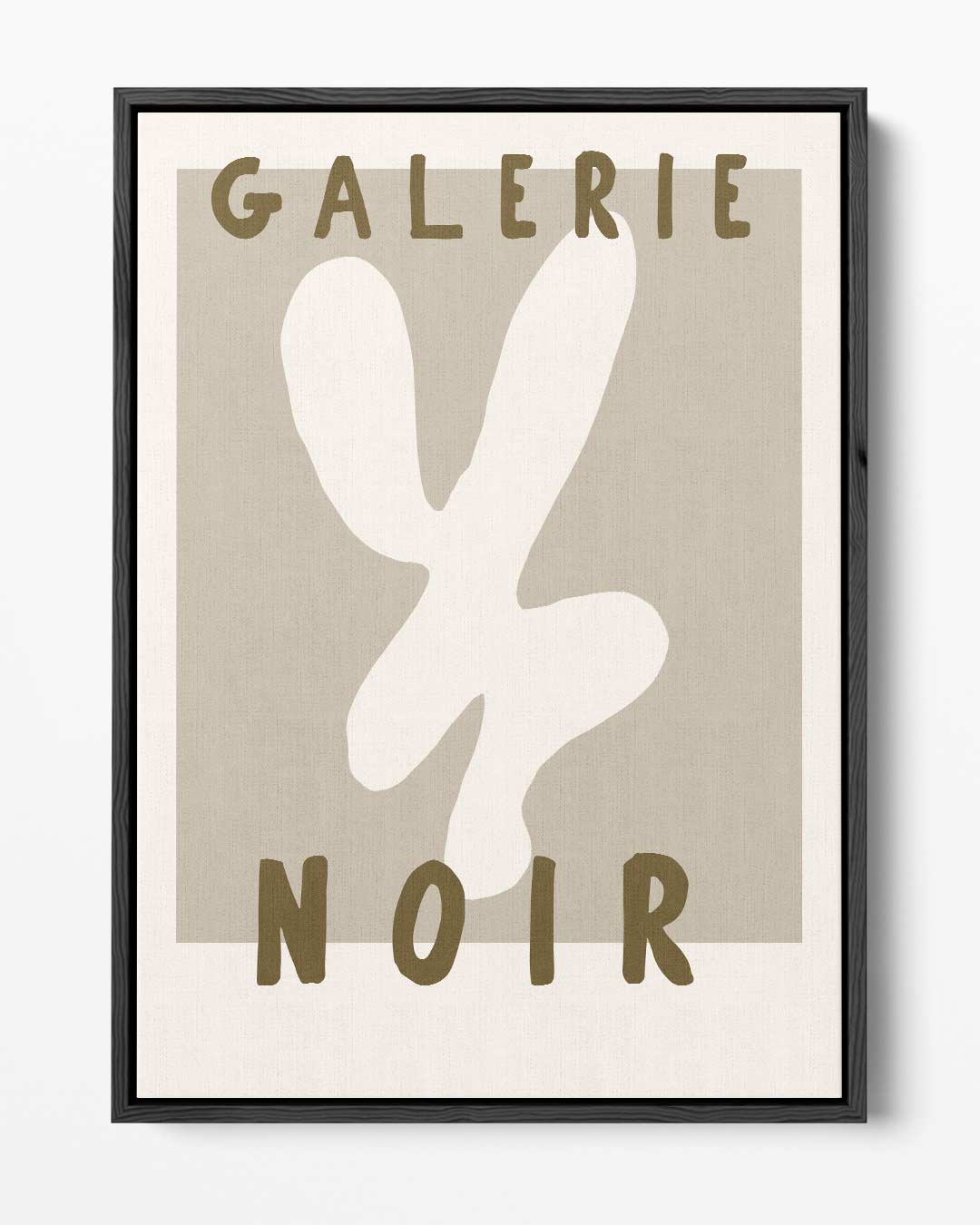 Minimalistisch Creatief Abstract in Beige – portret kunstwerk als wanddecoratie