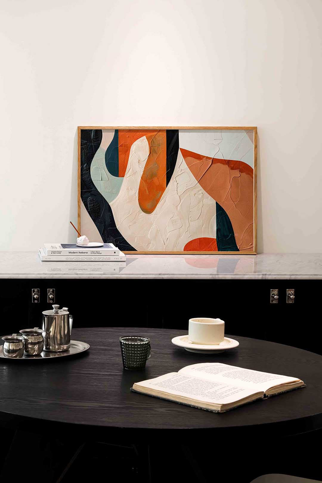 Abstracte vormen – abstracte poster in liggend formaat