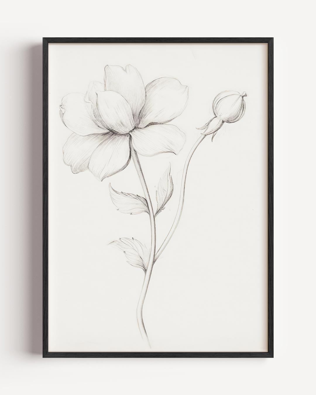 Elegante Bloemillustratie – vintage portret poster als wanddecoratie