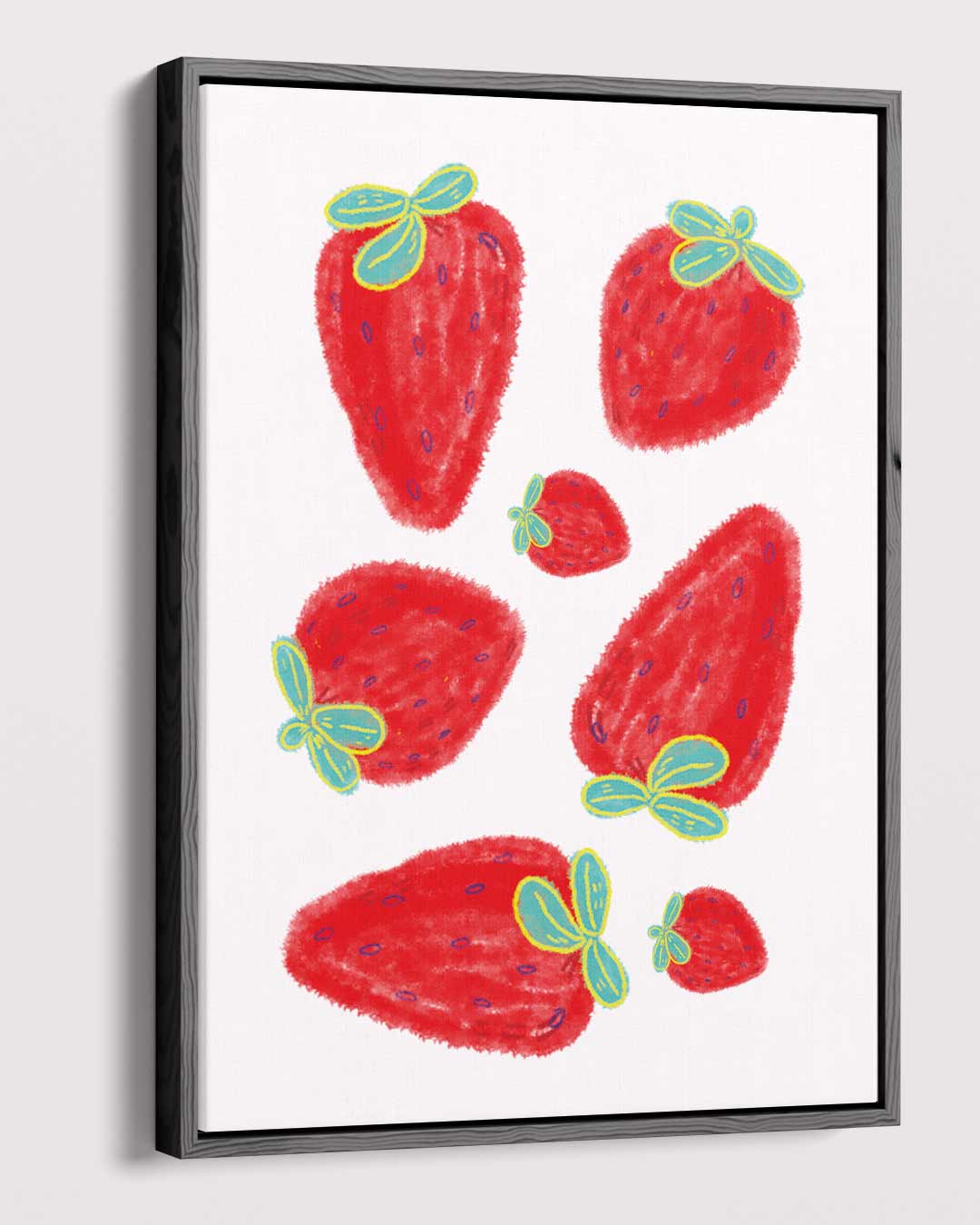 Vrolijke Aardbeien – modern portret kunstwerk van WallArtistic