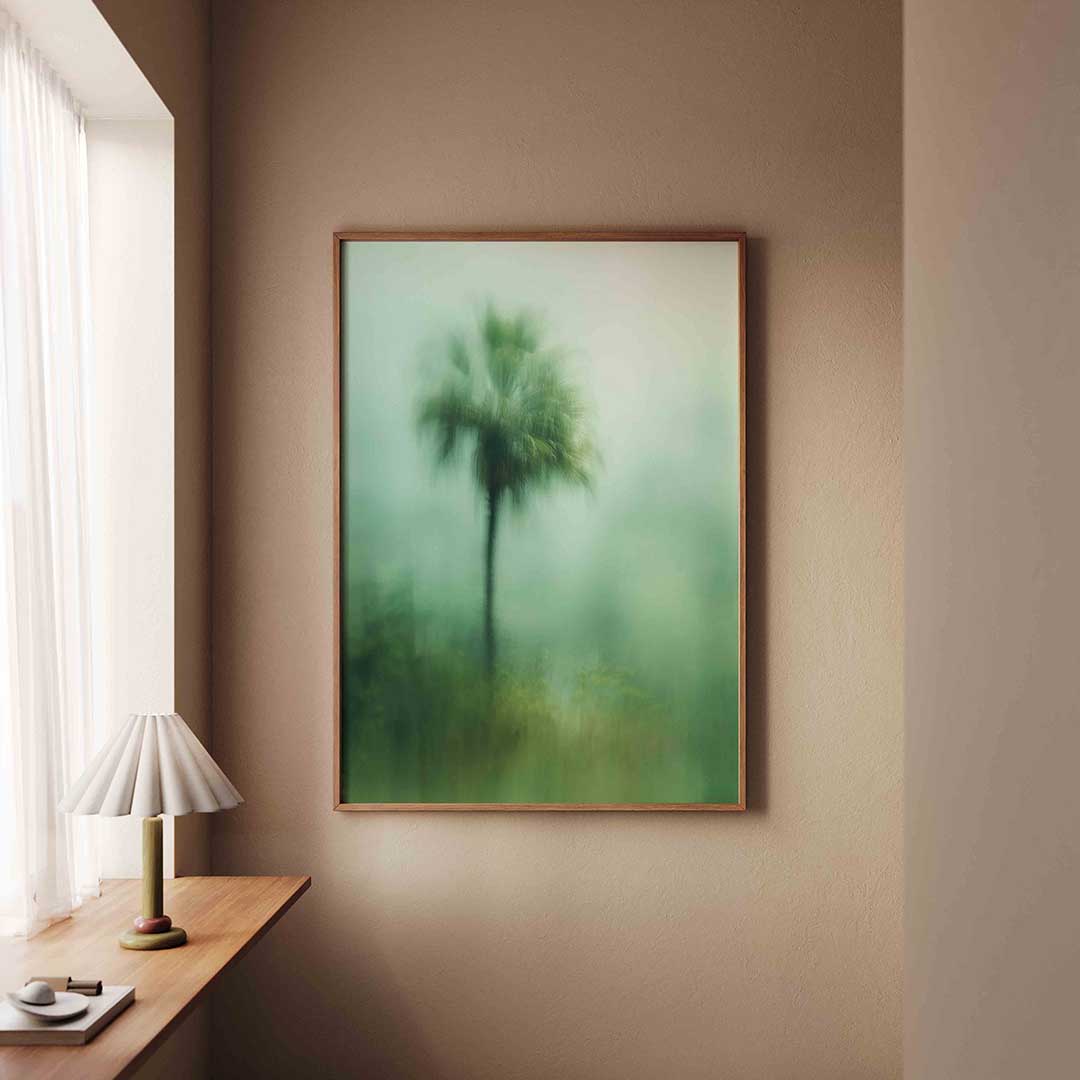 Vervagende palm – staande jungle wanddecoratie van WallArtistic