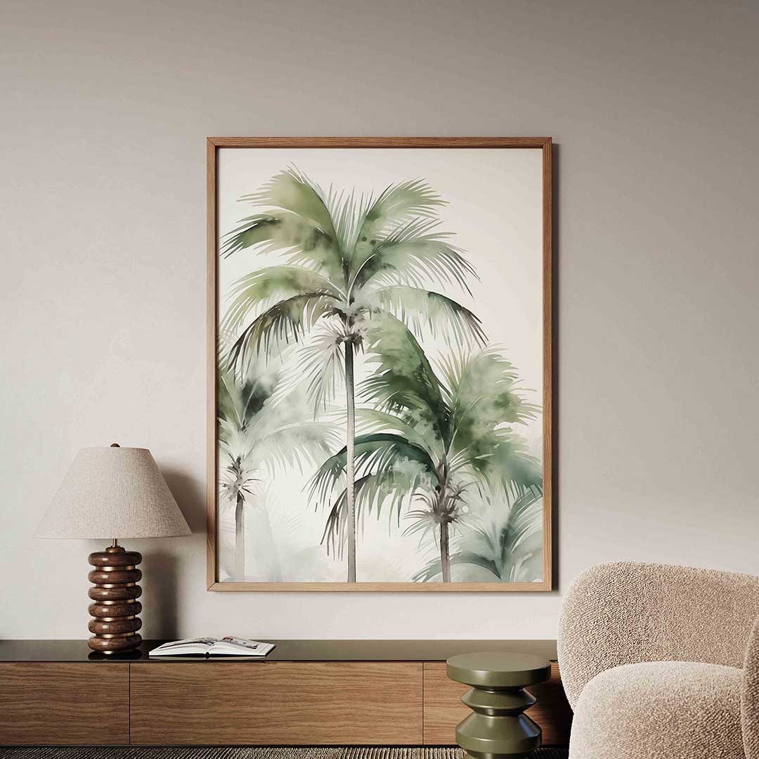 Tropische palmbomen – tropische jungle poster in staand formaat
