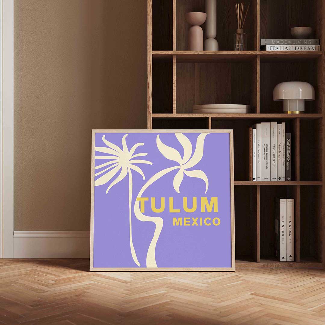 Tulum mexico – vierkante wanddecoratie met kleur en vorm van WallArtistic