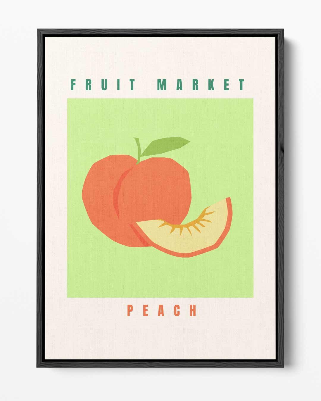 Fruit Market Perzik Poster – portret kunstwerk als wanddecoratie