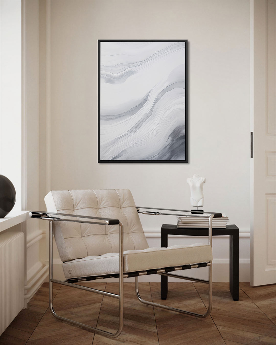 Golvende lijnen – staand wanddecoratie kunstwerk