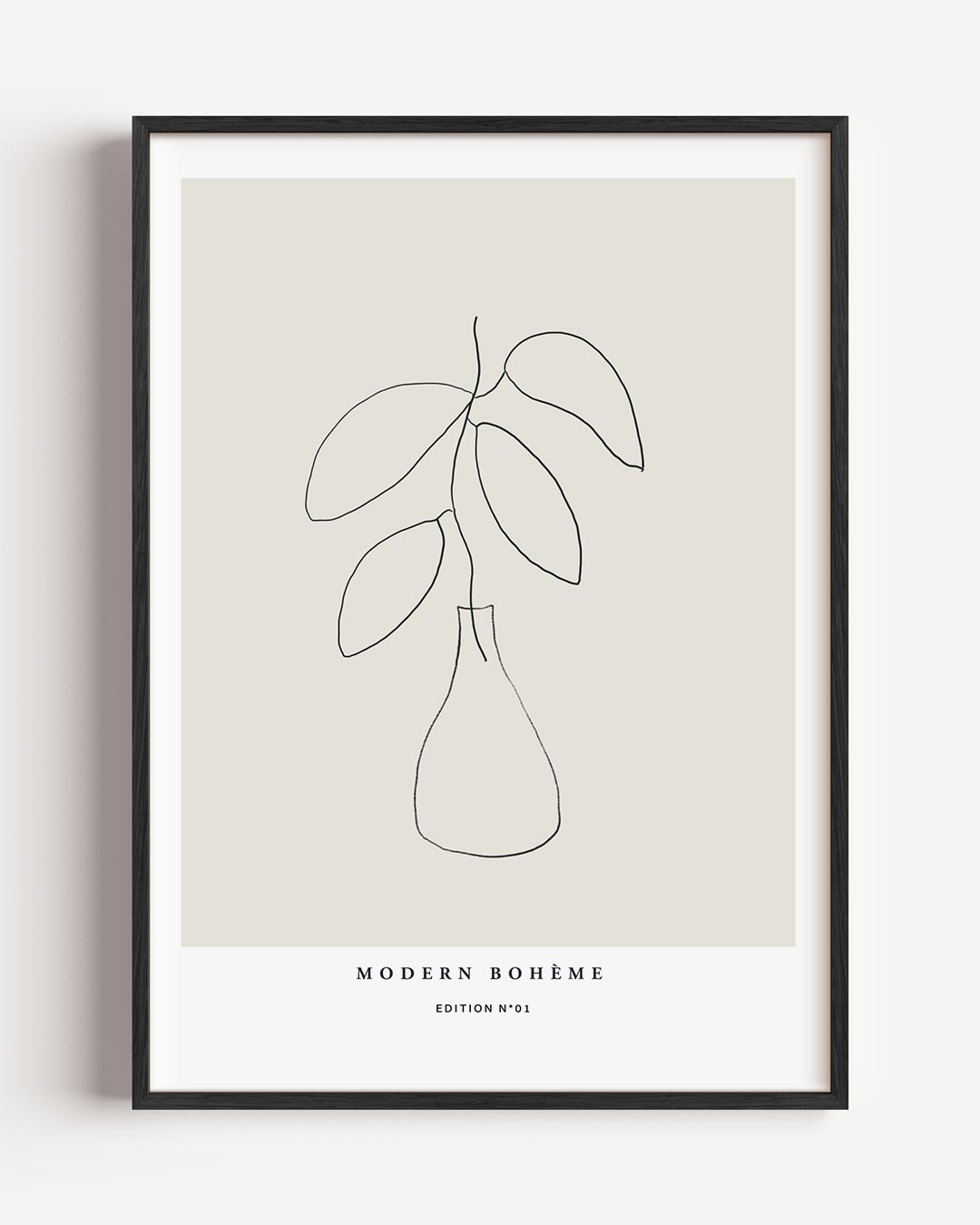 Boho Chic Lijntekening – boheme portret poster als wanddecoratie