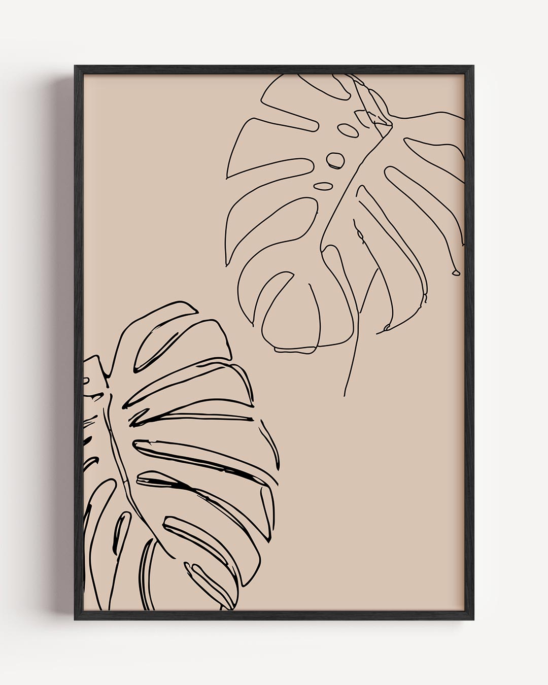 Minimalistische Monstera Kunstposter – zomer portret poster als wanddecoratie