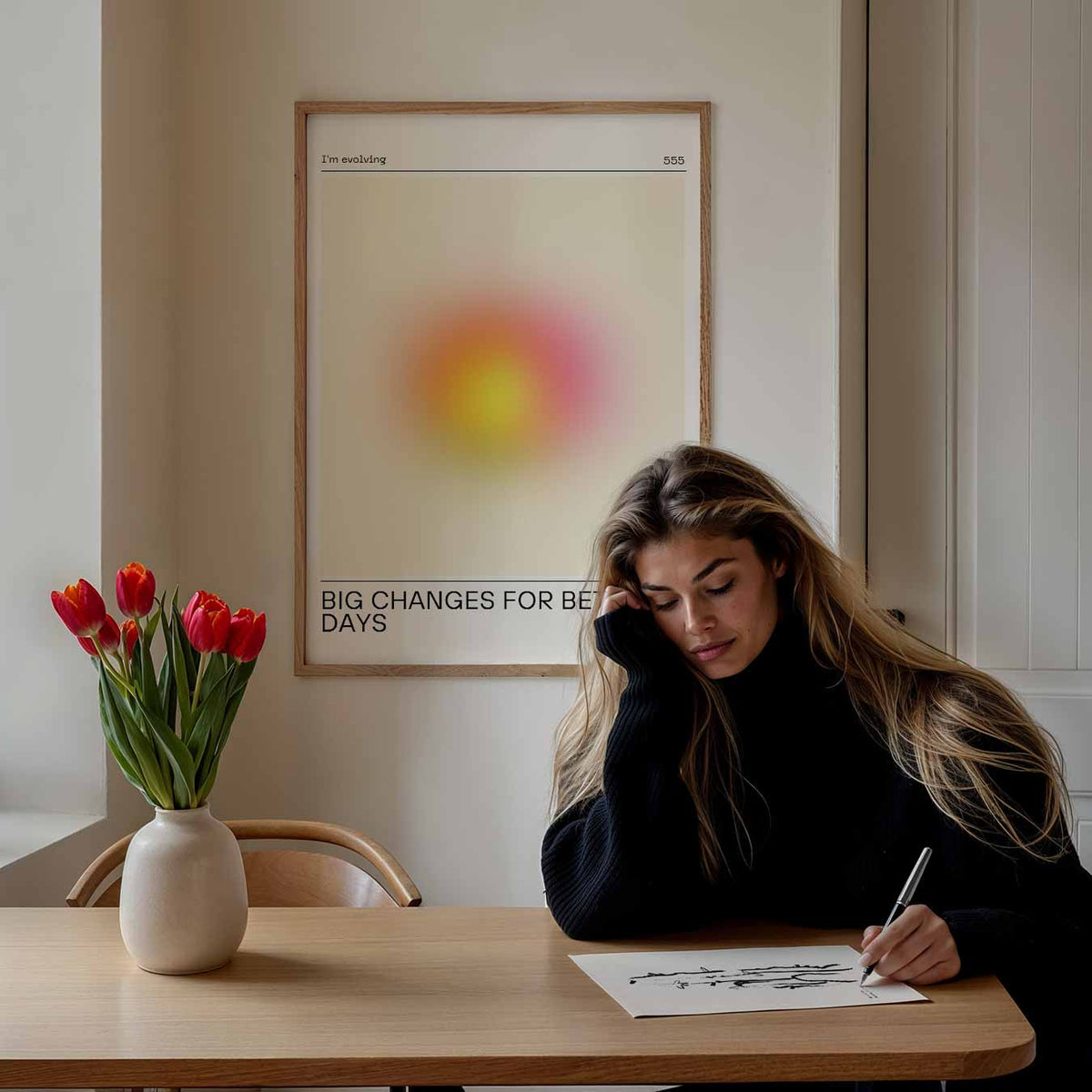 Big Changes for Better Days – mindful poster als rustige wanddecoratie