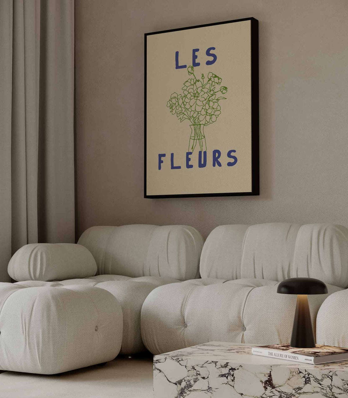 Les Fleurs Minimalistisch – modern portret kunstwerk van WallArtistic
