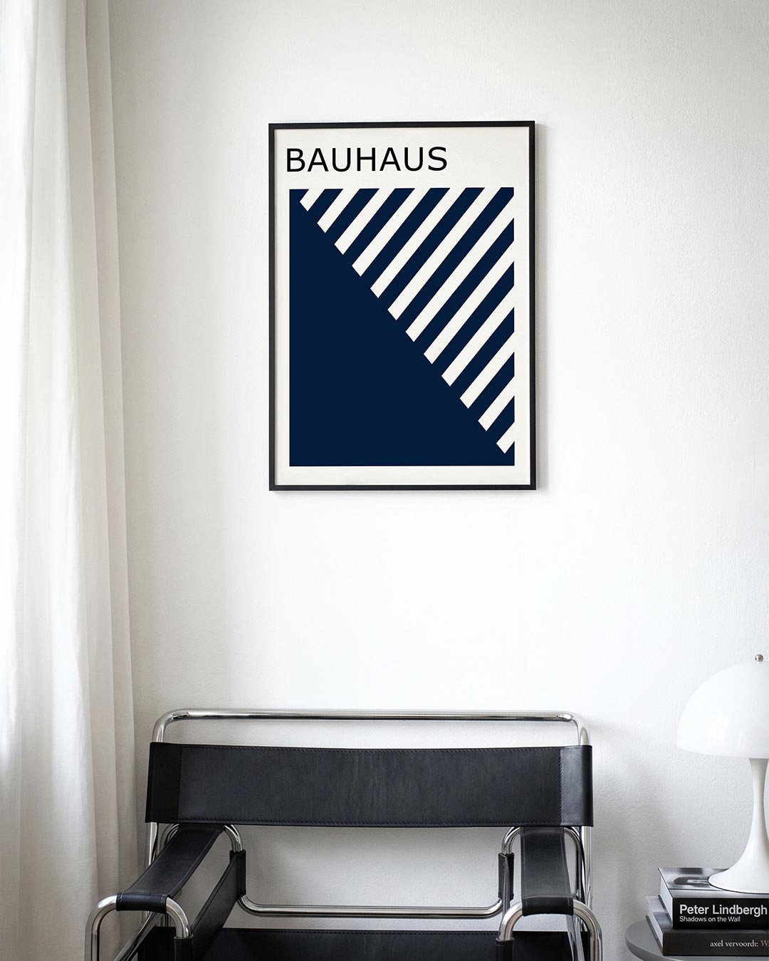 Diagonal lijnen – moderne Bauhaus wandkunst als poster