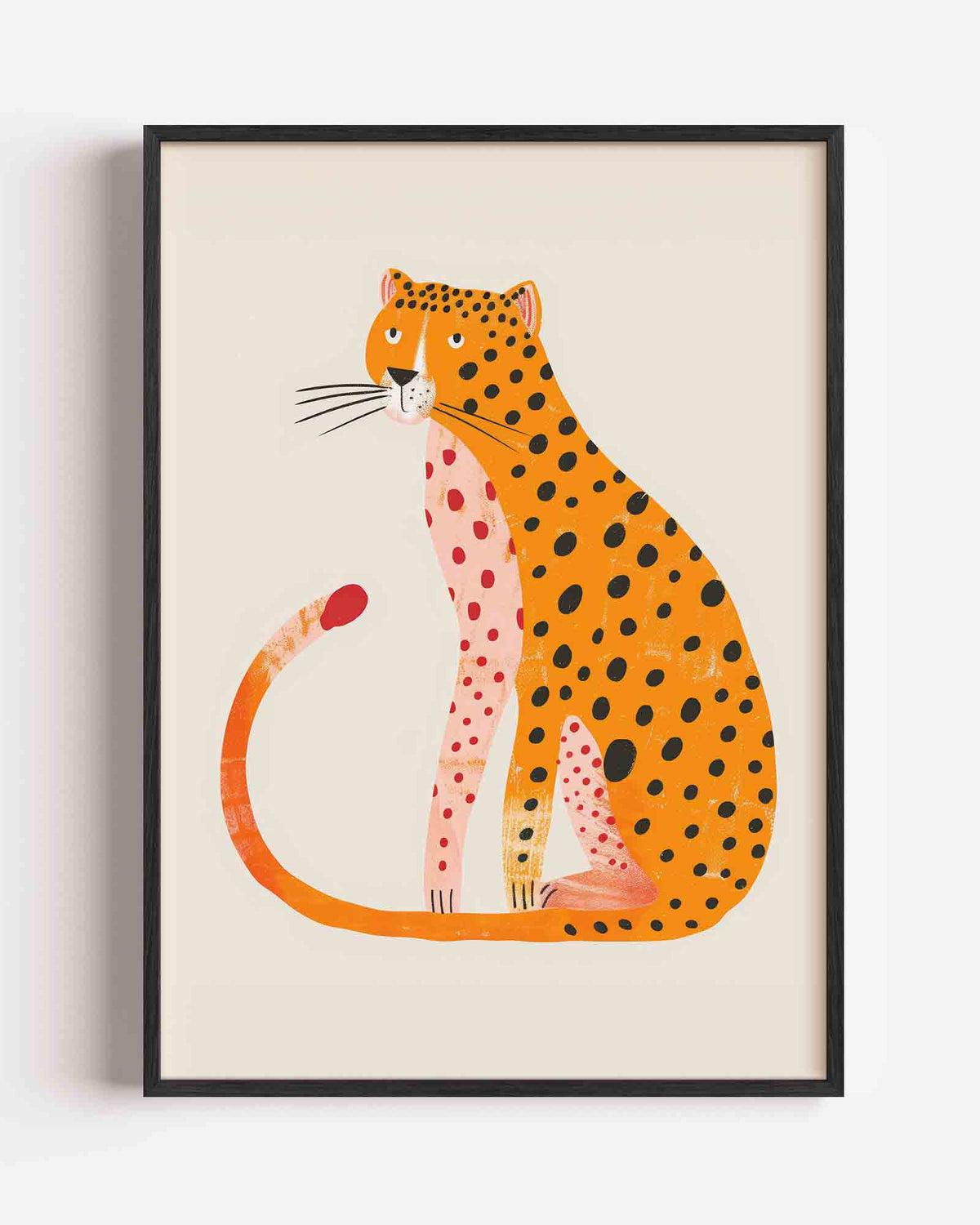 Gevlekte luipaard – kids portret poster als wanddecoratie