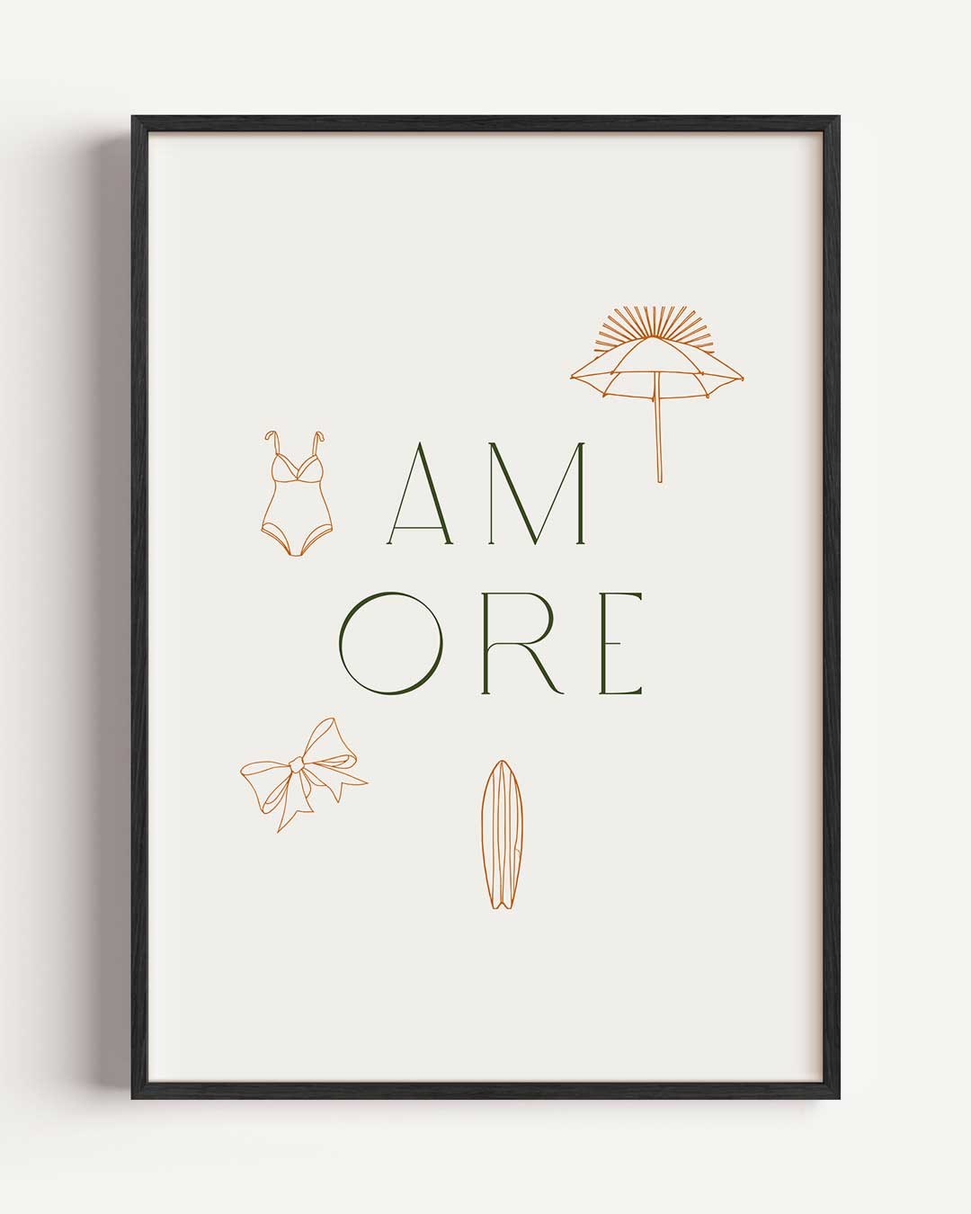 Amore Zomer Vibes – La Dolce Vita portret poster als wanddecoratie