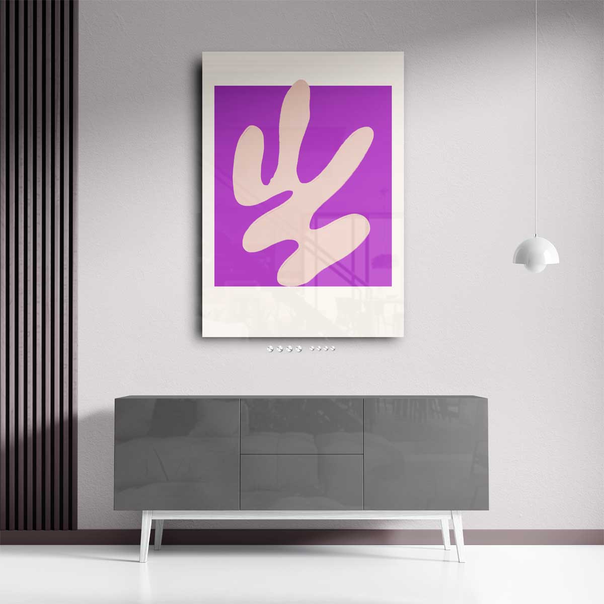 Abstract purpere flow – portret kunstwerk als wanddecoratie, afbeelding 13