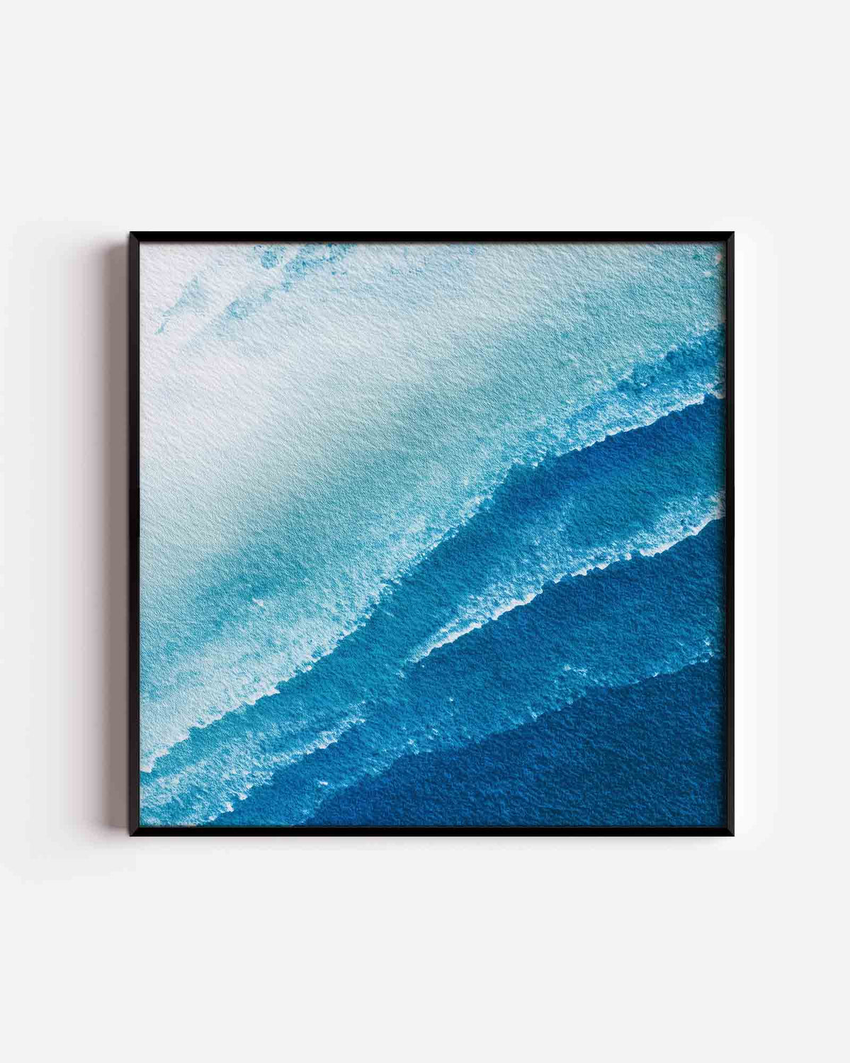 Golvende blauwe – jungle vierkante poster als wanddecoratie