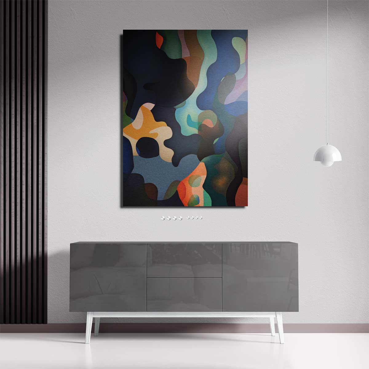 Kleurrijke Golven – staande wandkunst voor woonkamer of interieur
