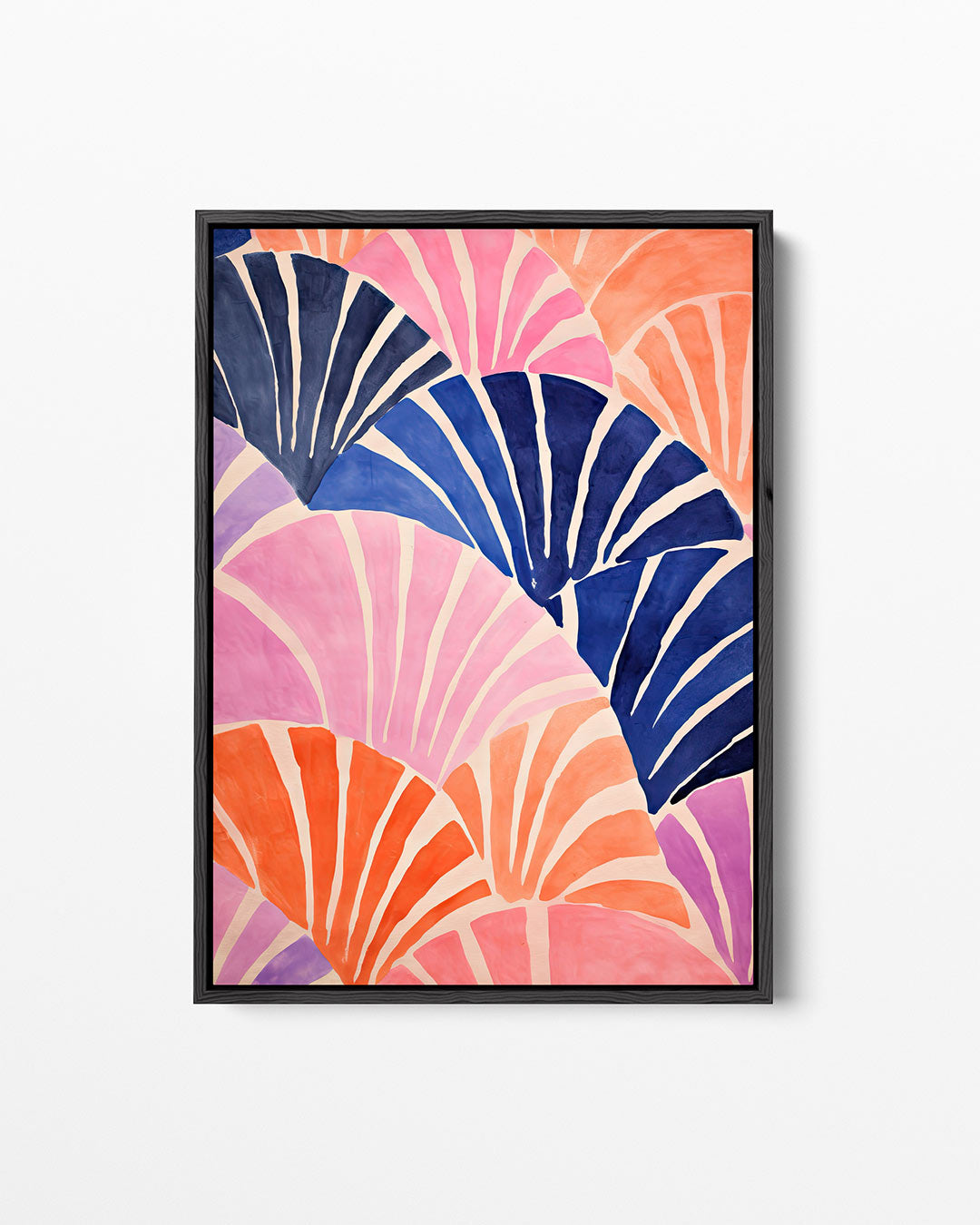 Kleurrijke waaierpatronen – staand wanddecoratie kunstwerk