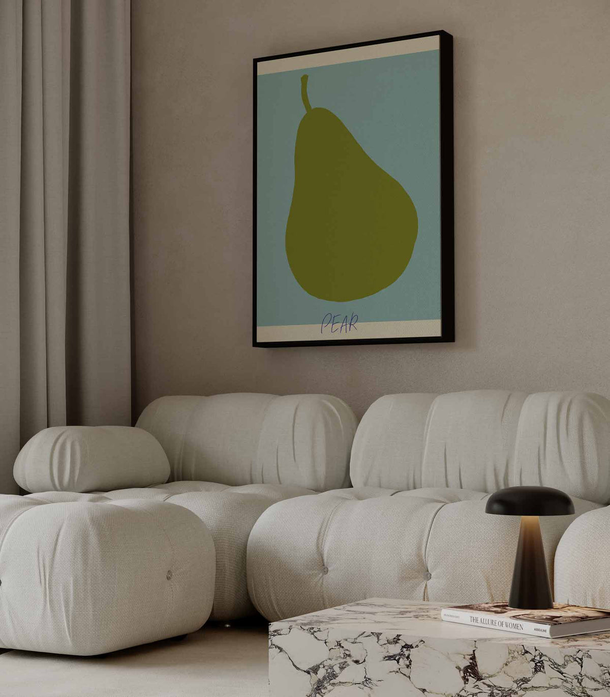 Moderne Peer Illustratie – staande wandkunst voor woonkamer of interieur