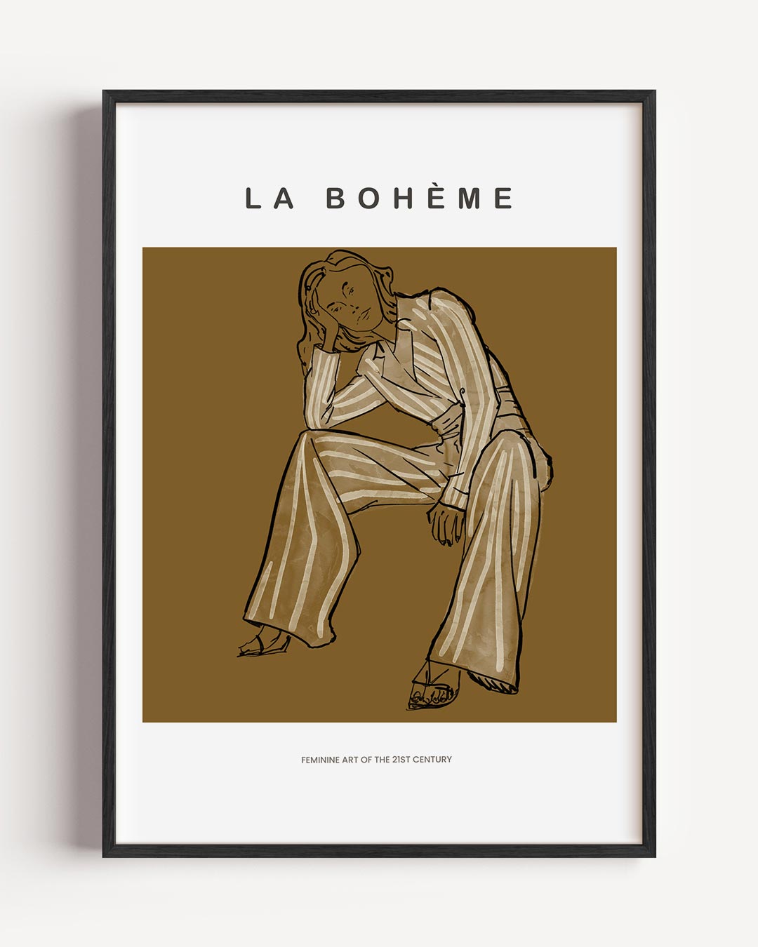 La Bohème Artistieke Vrouwenposter – vrouwelijk portret poster als wanddecoratie