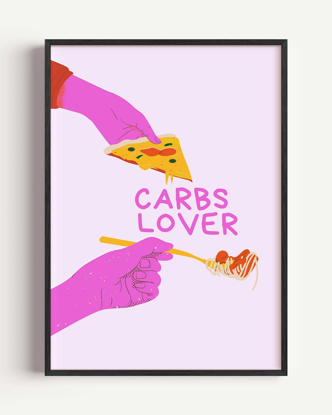 Carbs Lover – zomer portret poster als wanddecoratie