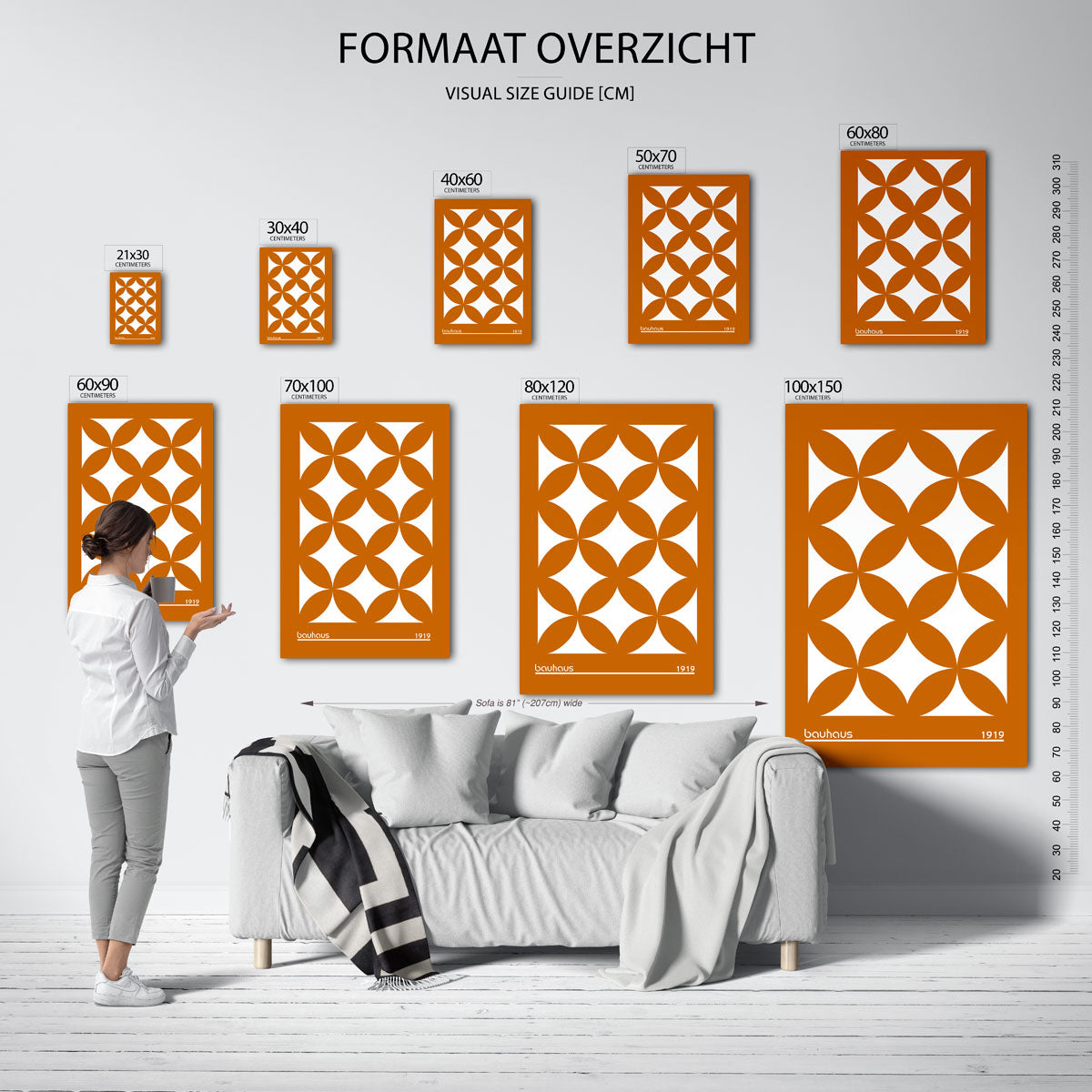  – geometrische poster in Bauhaus-stijl van WallArtistic