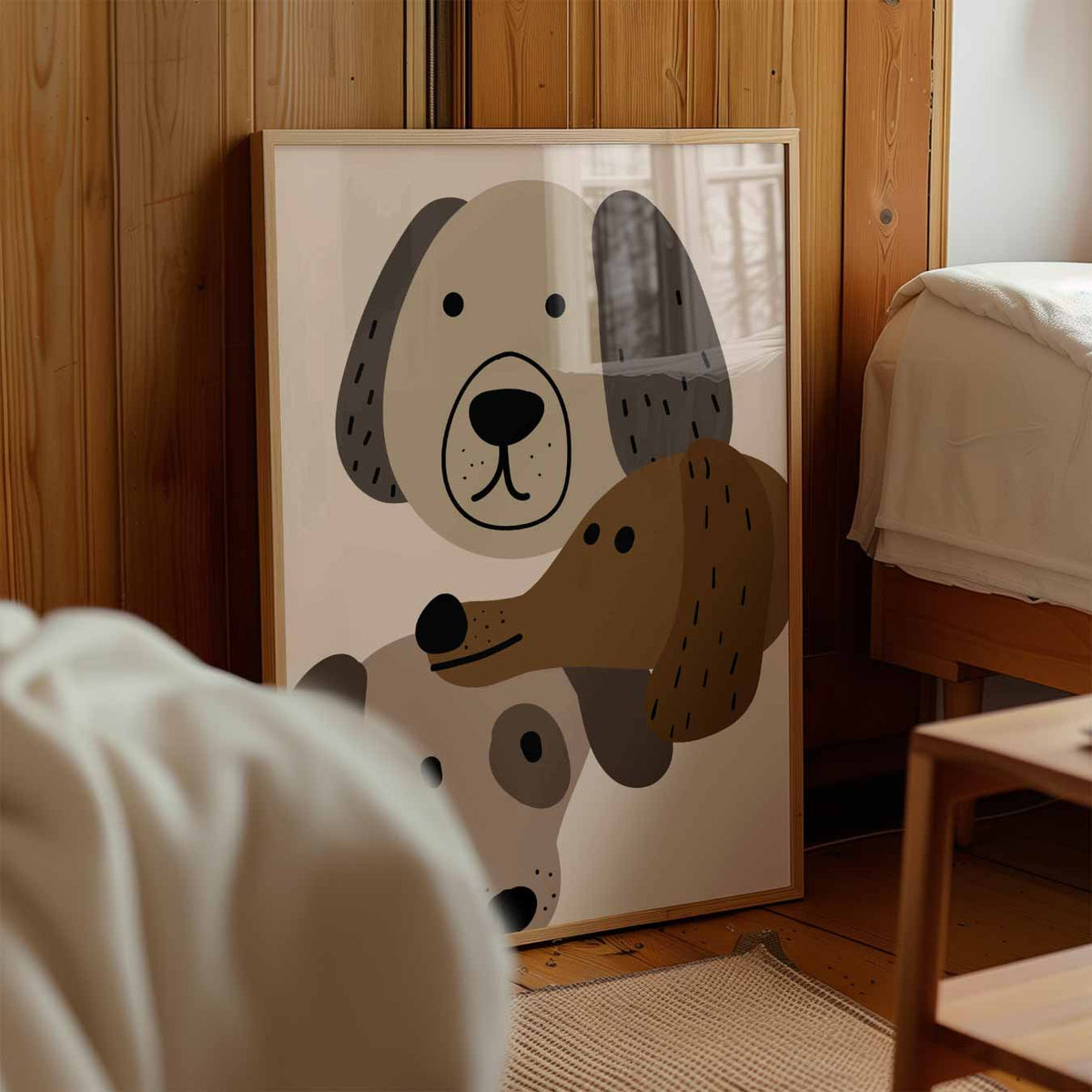 Schattige Hondenportretten – kinderposter in staand formaat