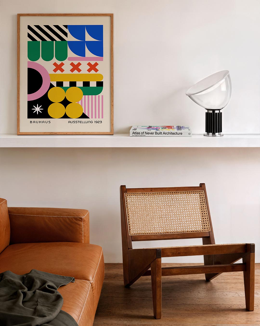 Vormen en vlaken – staande Bauhaus poster voor aan de muur