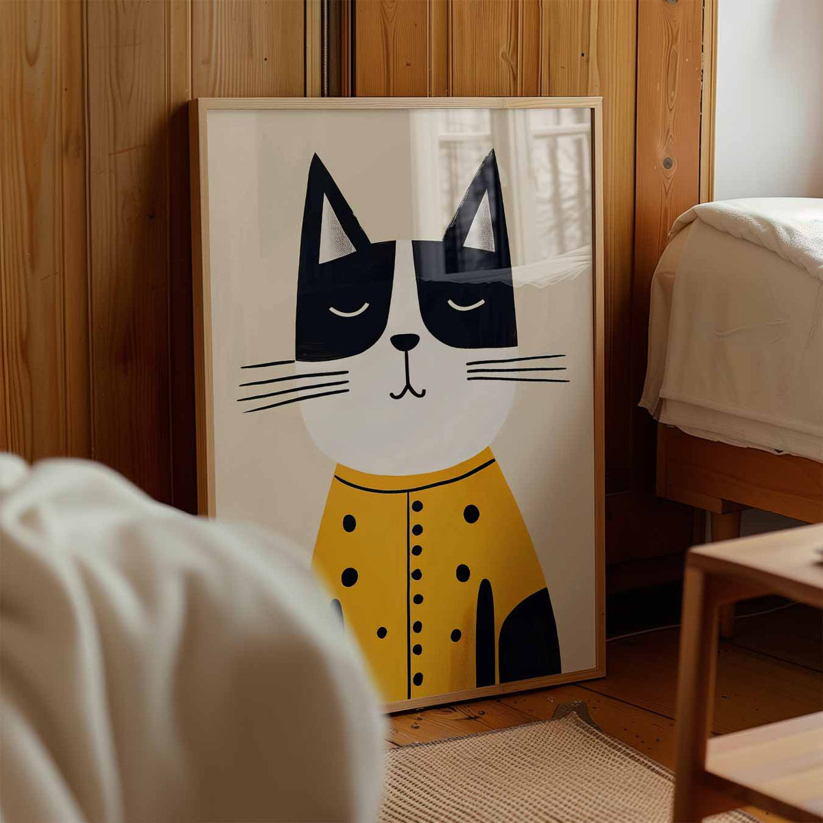 Stijlvolle Kat Illustratie – kinderposter in staand formaat
