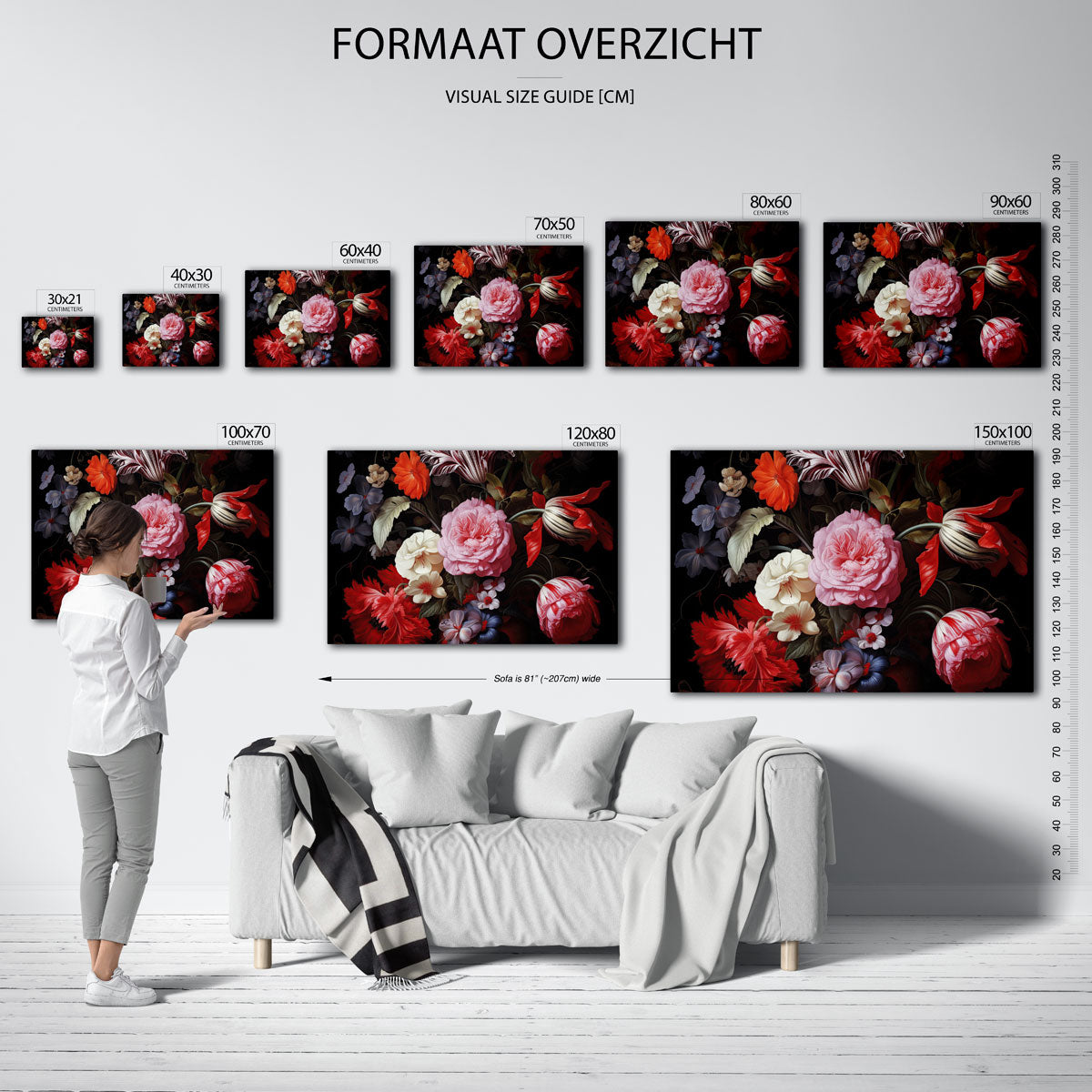 Bloemenpracht – liggende muurposter met bloemen