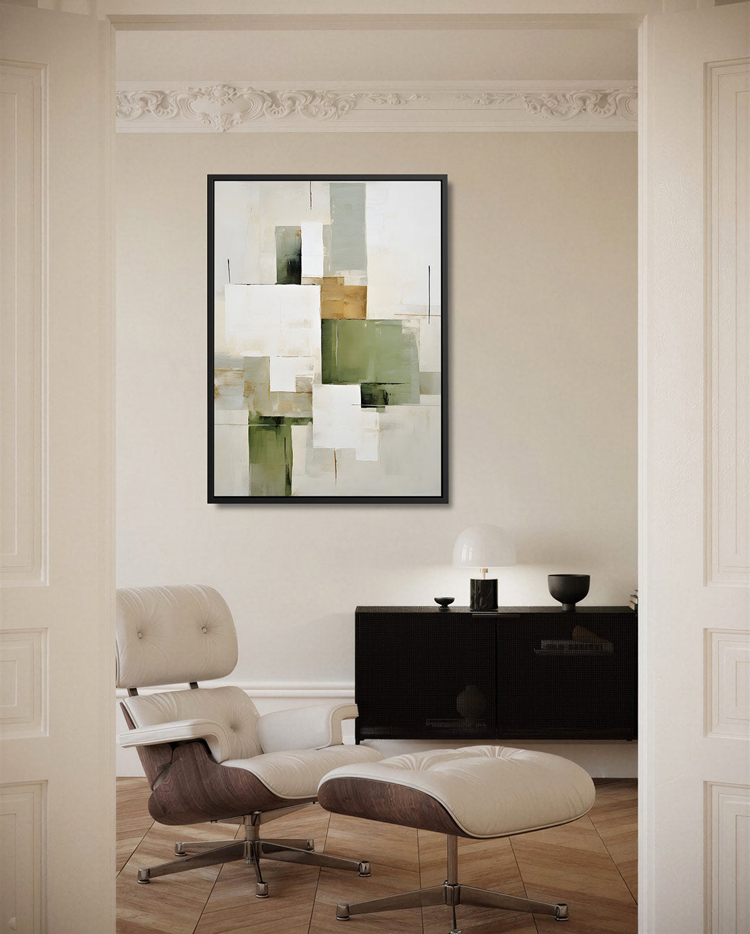 Geometrische vlakken – staand wanddecoratie kunstwerk