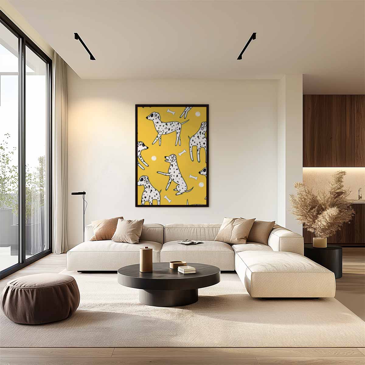 Vrolijke Dalmatierpatroon – staand kunstwerk voor modern interieur