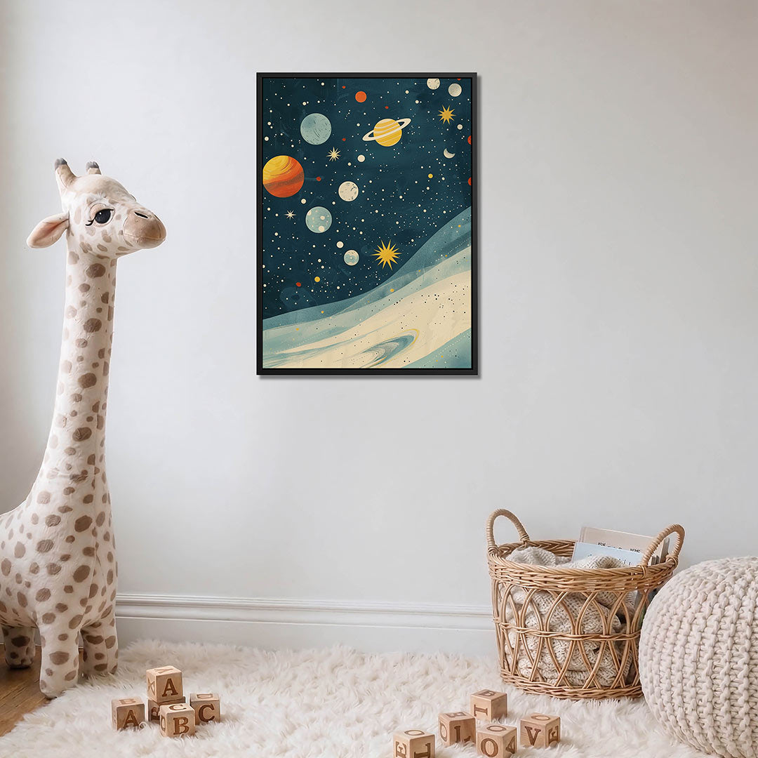 Kosmische hemel – moderne staande wandkunst