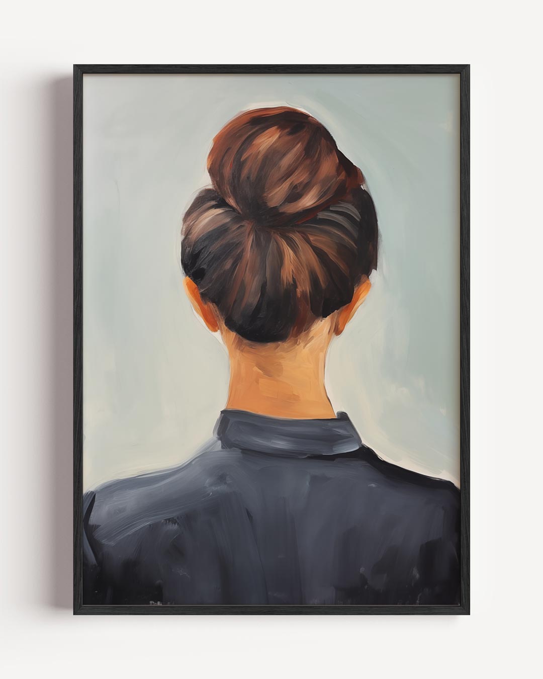 Elegante Moderne Haarstijl – zomer portret poster als wanddecoratie