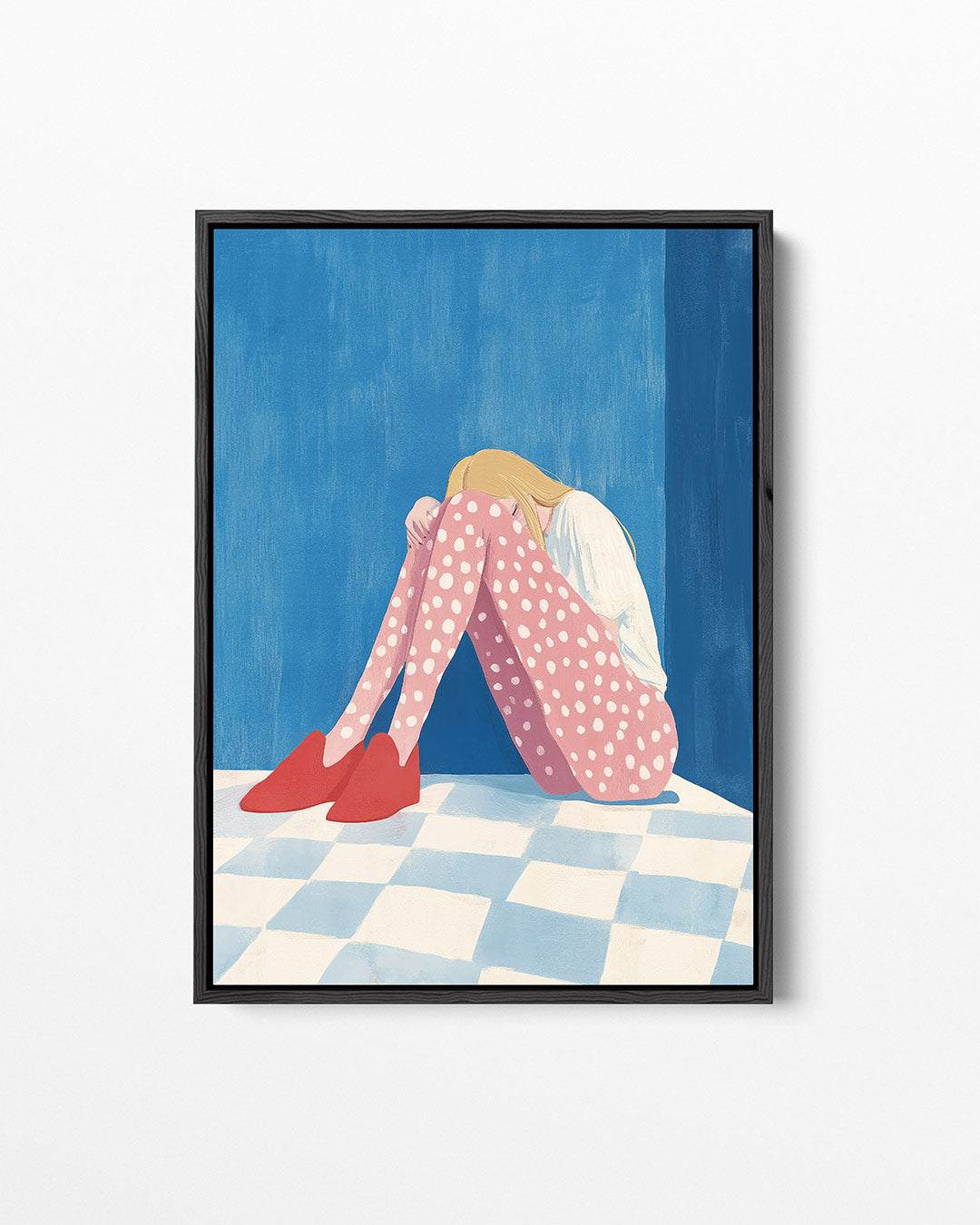 Vrouw in patronen – staand wanddecoratie kunstwerk