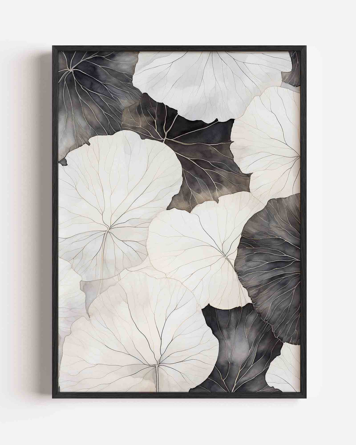 Bladeren patroon – zacht abstracte portret poster als wanddecoratie