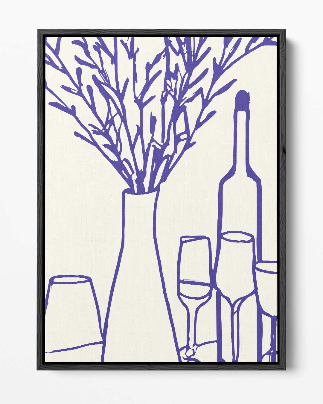 Stilleven in Blauw – portret kunstwerk als wanddecoratie
