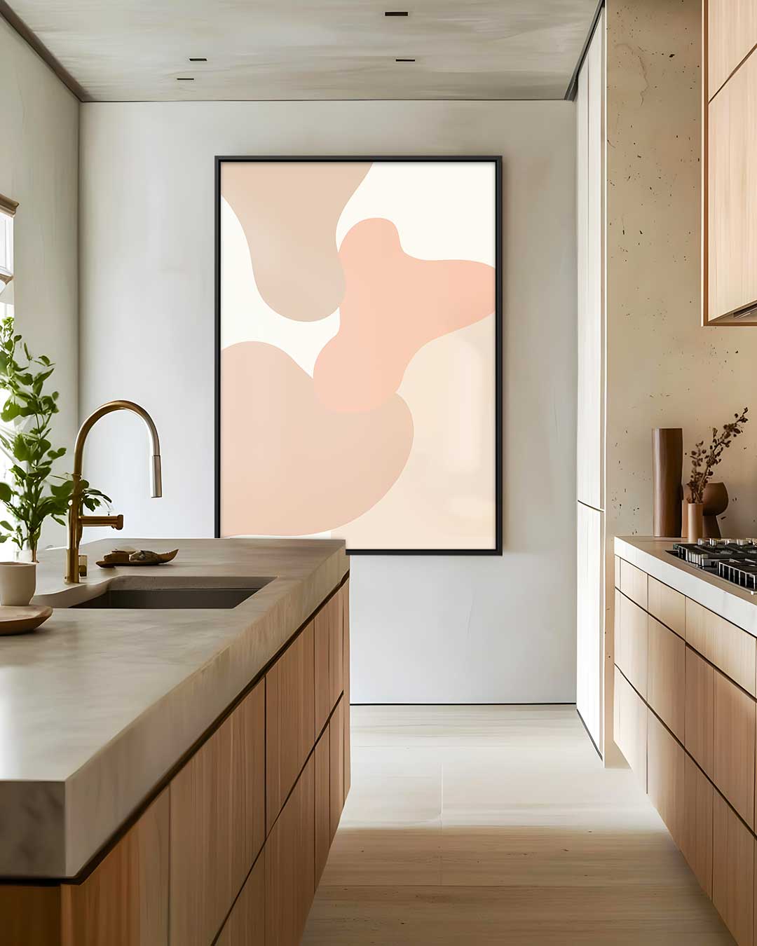 Zachte Pastelvibes – dibond wanddecoratie in staand formaat